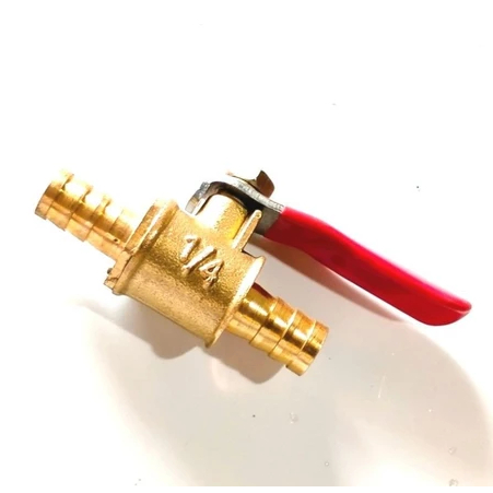 KRAN BENSIN MINYAK KUNINGAN 1/4 UNIVERSAL