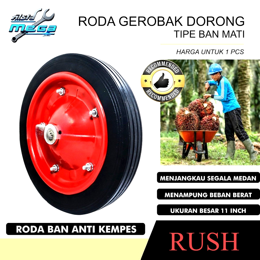 IS TermurahBan Gerobak Dorong Roda Sorong Mati Pasir model Artco Merah Roda Gerobak sorong Pasir