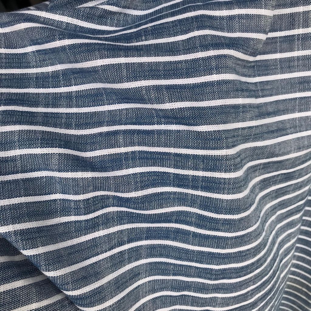 Bahan Kain Katun Linen Salur - Kain Linen Motif Salur  - Kain Pure Linen