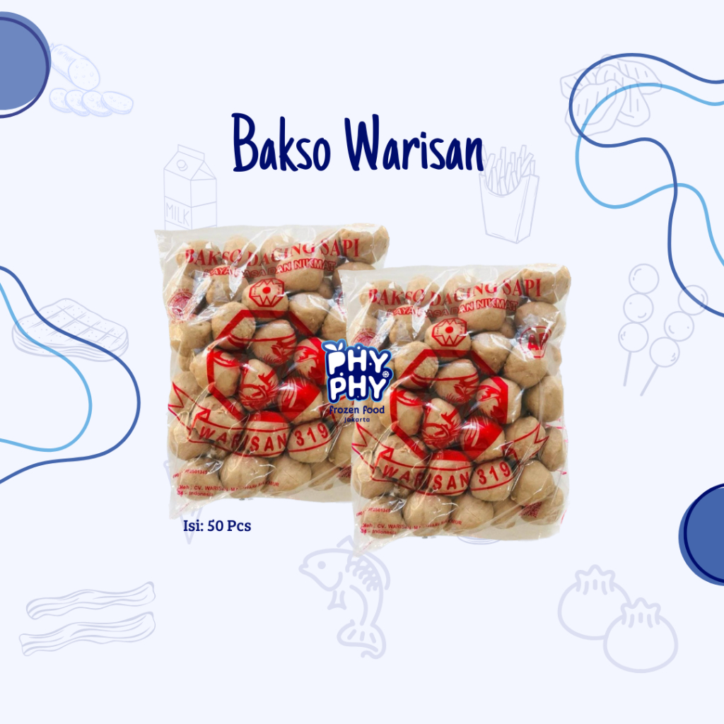 

Bakso Warisan AB 319 Sapi isi 50 pcs | Bakso Warisan Polos | Bakso Daging Sapi Asli