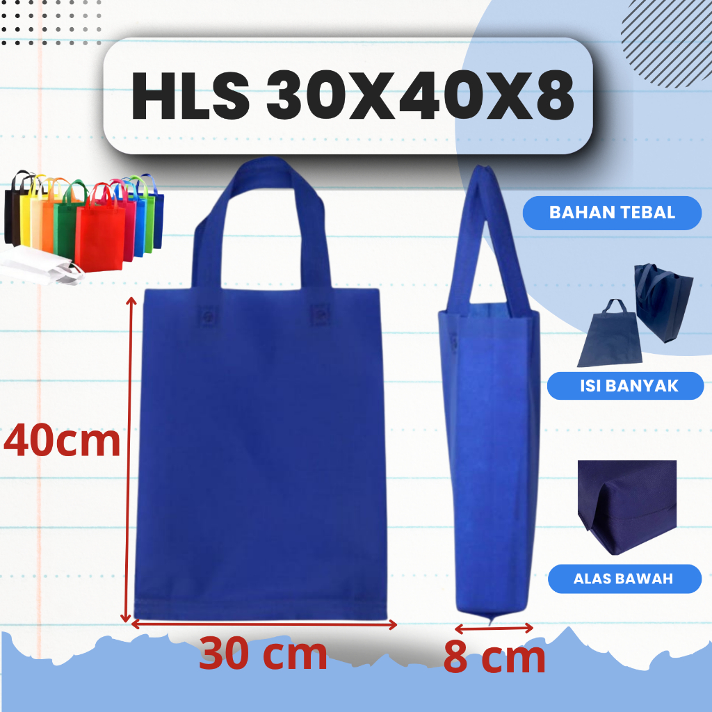 

Tas Spunbond Goodie Bag 30x40x8 cm/ Goodie Bag Tebal 70 gsm Goodie Bag Handle Tas Belanja Tas Souvenir