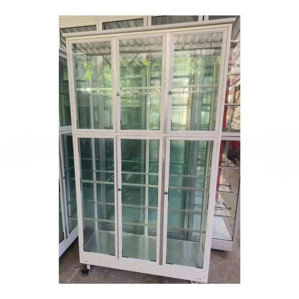 LEMARI DISPLAY HIAS FULL KACA ALUMINIUM | LEMARI SERBAGUNA