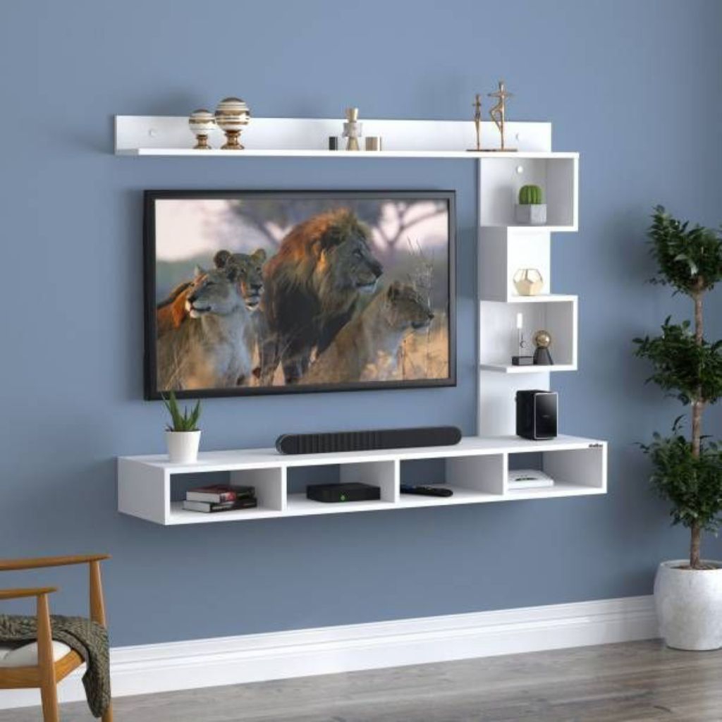 Rak TV 120 x 20 cm Model S Dinding Modern