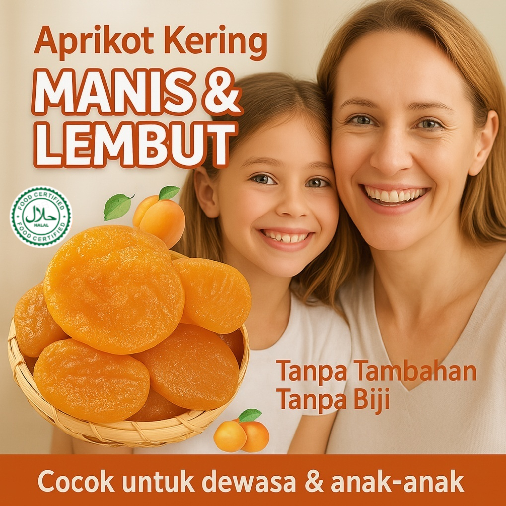 

✅【Beli 1 gratis 1】[Makanan Ringan Halal/Organik] Dried Apricot 250 Gram Cemilan Sehat | Dried Apricot | 0 aditif | Aprikot Merah Kering | Manisan Buah Aprikot