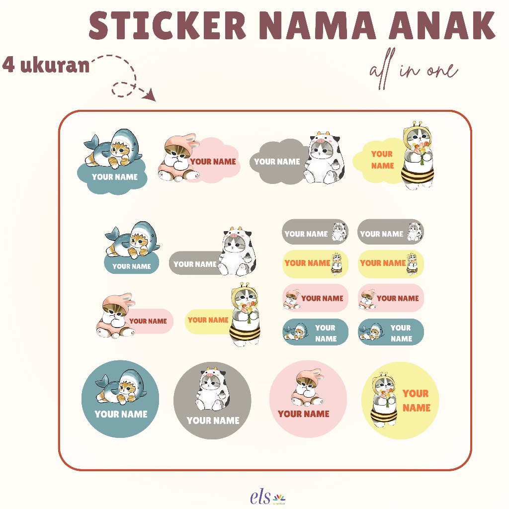

Stiker Label Nama Anak Custom Sticker All in One Kucing Cat Jepang Japan Edition Premium Quality Print Mofu Mofusand Sticker Pack Waterproof Oilproof Anti Luntur Promo Termurah Bandung Ready