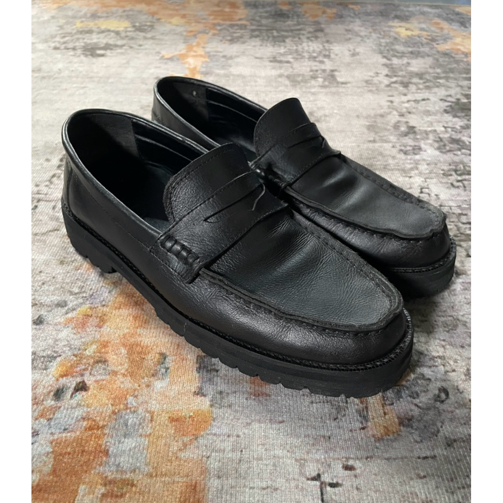 utara footwear jakson loafers real leather black
