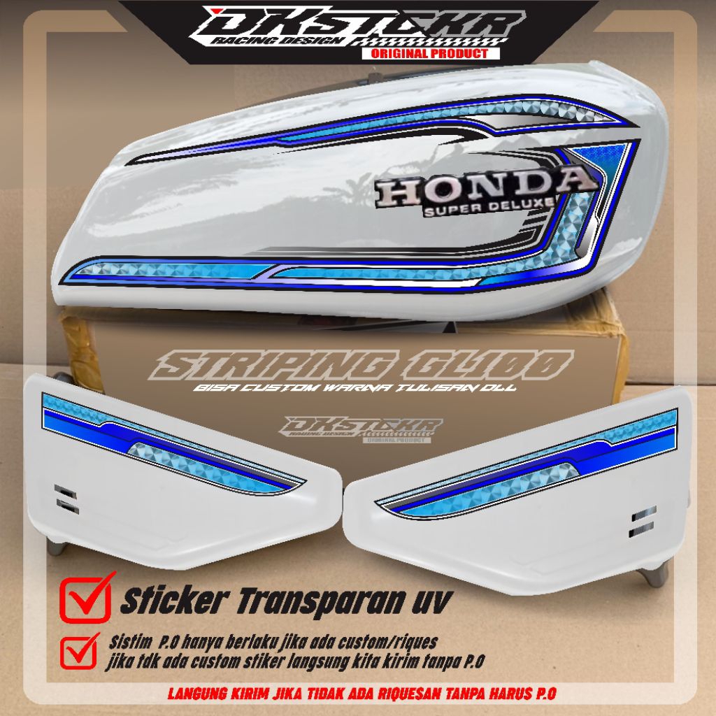 STRIPING GL 100/STRIPING GL CEPEK/STRIPING GL 100 VARIASI/STRIPING GL 100 CUSTOM/STRIPING GL 100 PUT