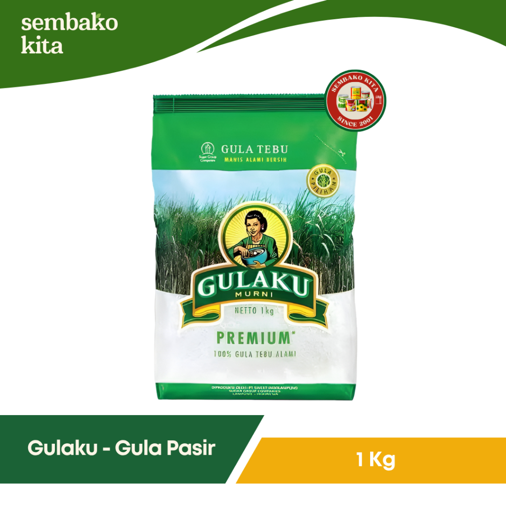 

Gulaku - Gula Pasir Tebu Murni Hijau/Kuning 1kg