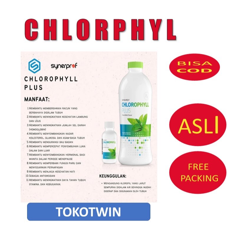 Klorofil | Chlorophyll Plus Original | Pembersih  racun tubuh secara alamiah Klorofil Synergy