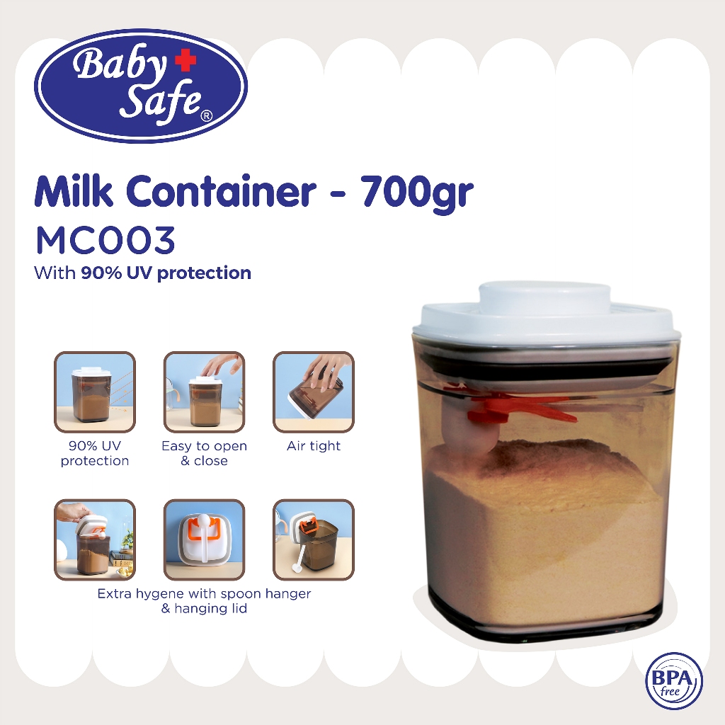 BabySafe - MC003 - Wadah Penyimpanan Susu Formula 700 ml | Toples Susu Formula | Kotak Susu Formula