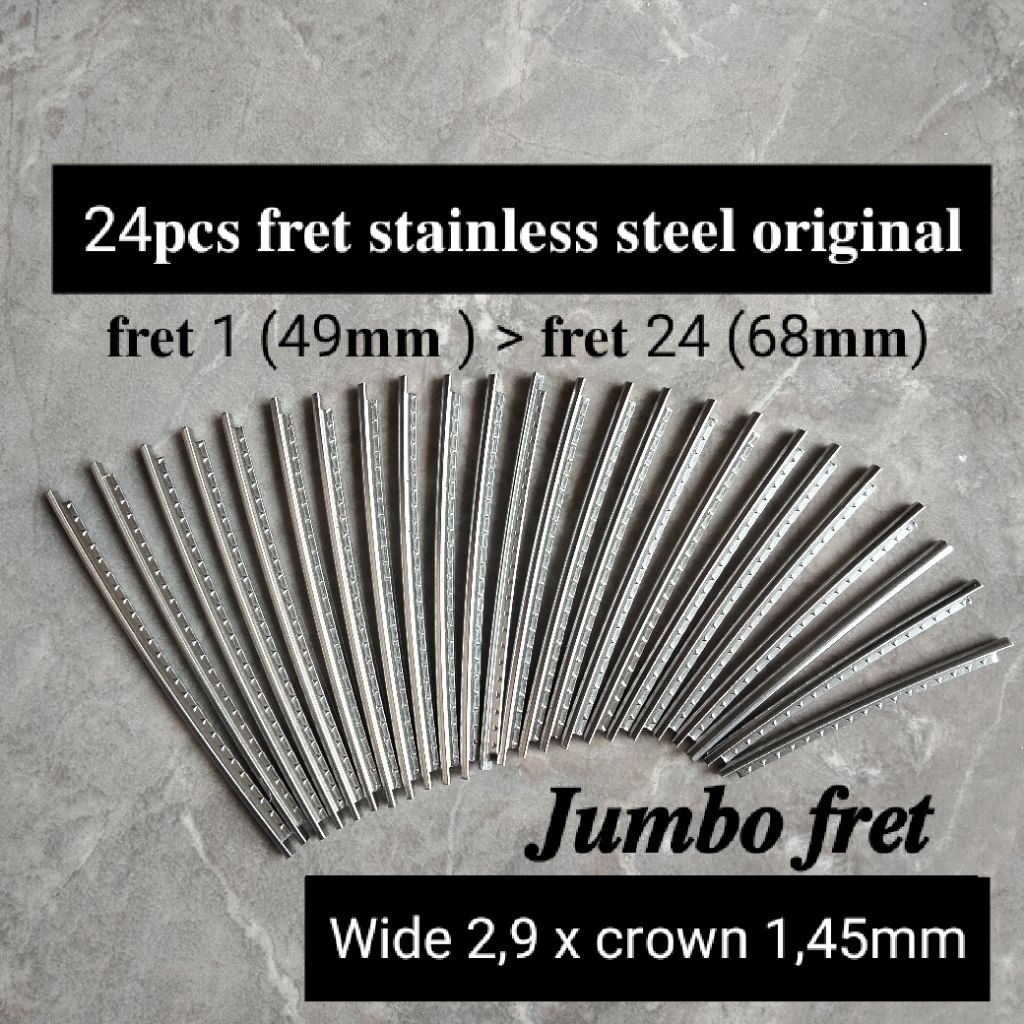 fret gitar stainless Jumbo fret gitar stainless steel 2,9mm