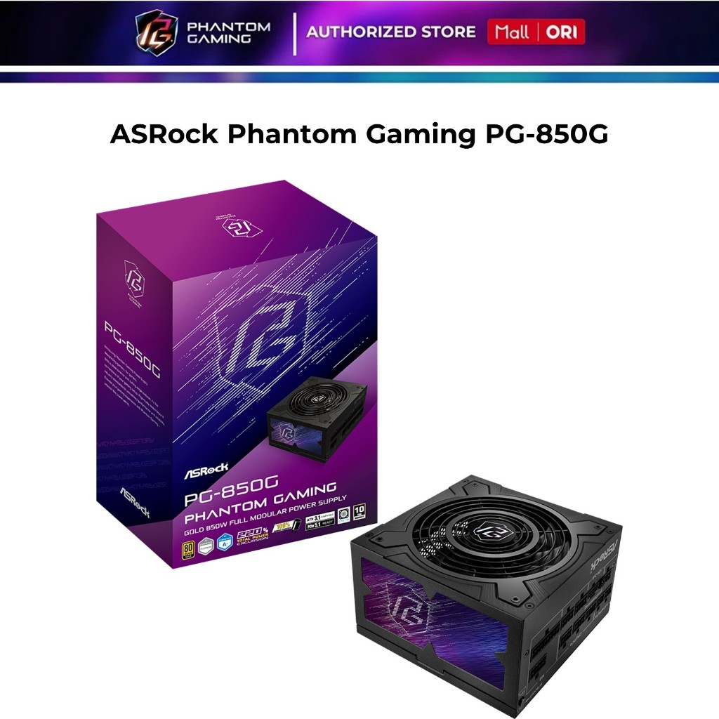 ASRock Power Supply PG-850G 850W 80 Plus Gold | PSU 80+ Gold