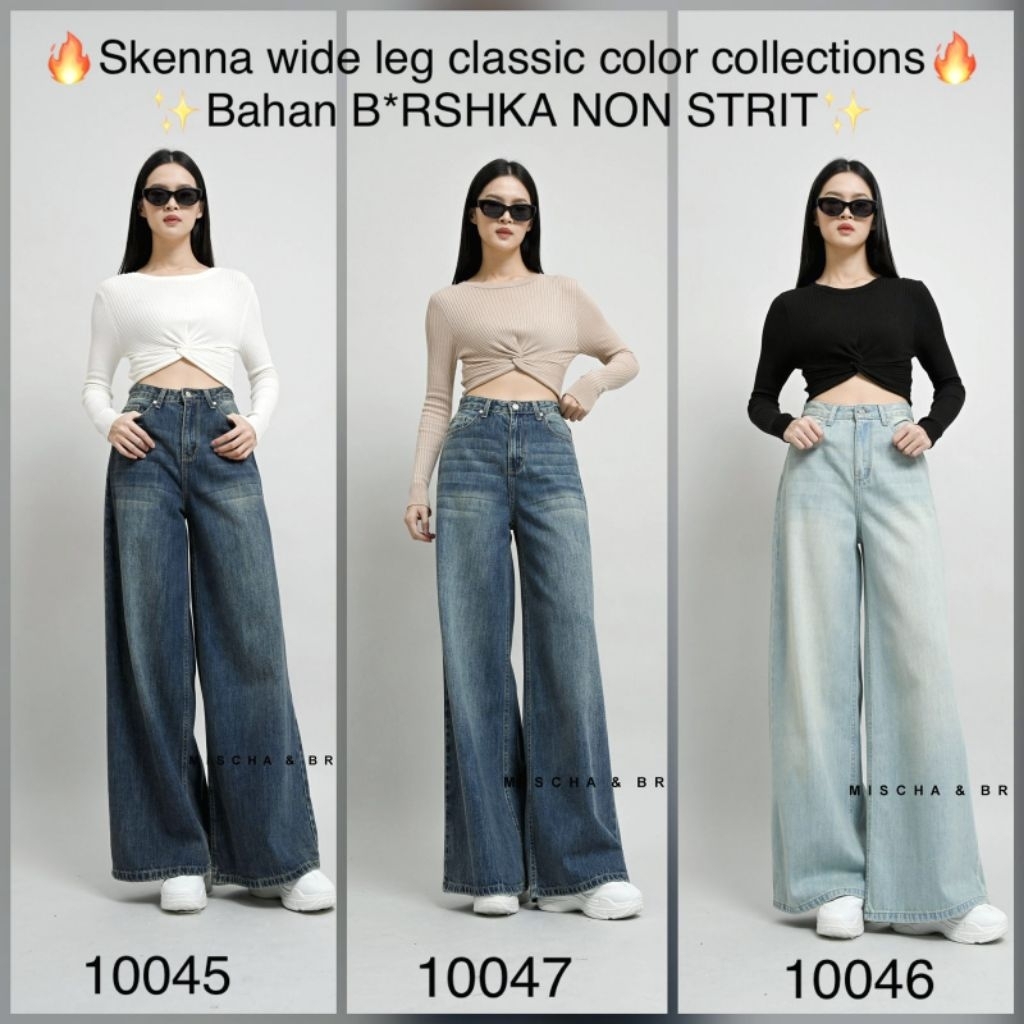 M&B JEANS Celana Kulot Panjang Wanita SKENNA WIDE LEG Non Stretch