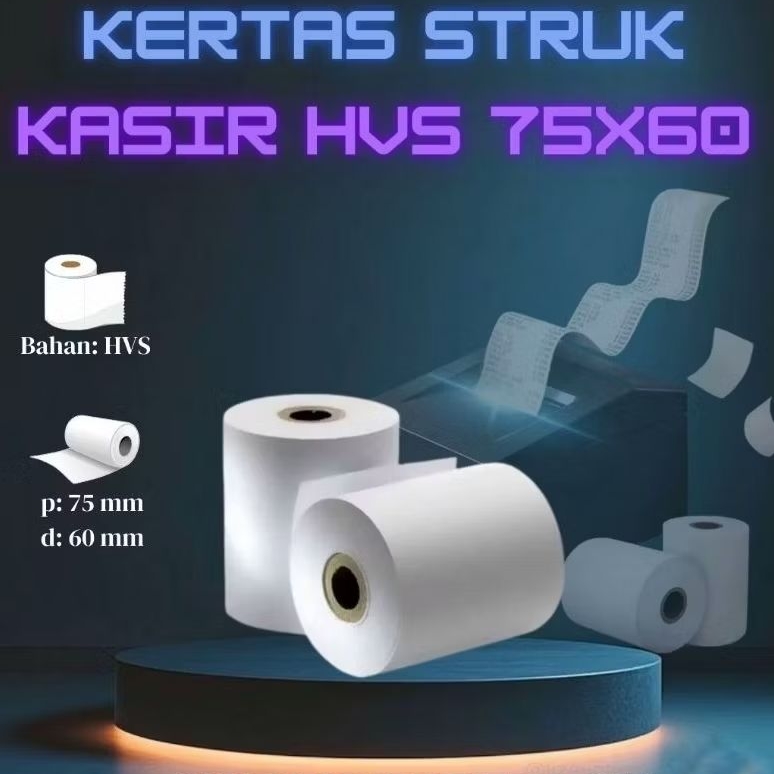 

10 Roll Kertas Struk HVS 75 x 60 struk Kasir