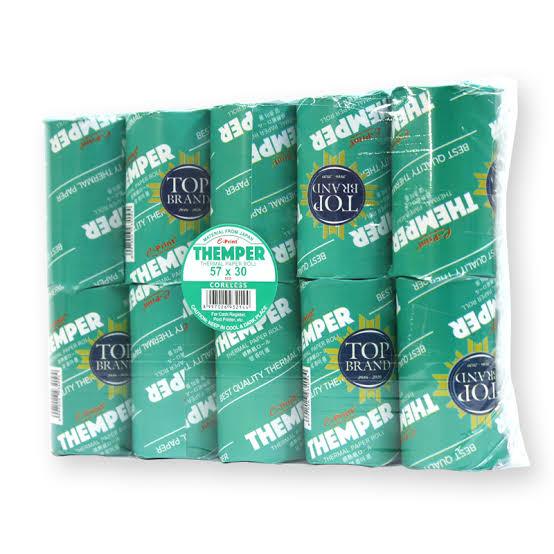 

icon video play Share: 0 E-print Kertas Struk Thermal 57X30 ECO Coreless 1 Pak Isi 10 Roll