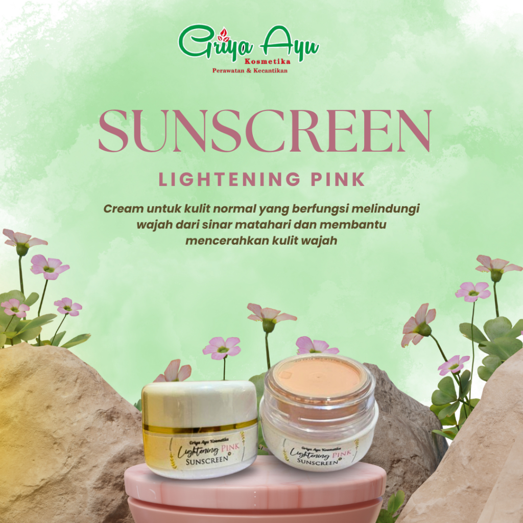 SUNSCREEN LIGHTENING PINK Griya Ayu