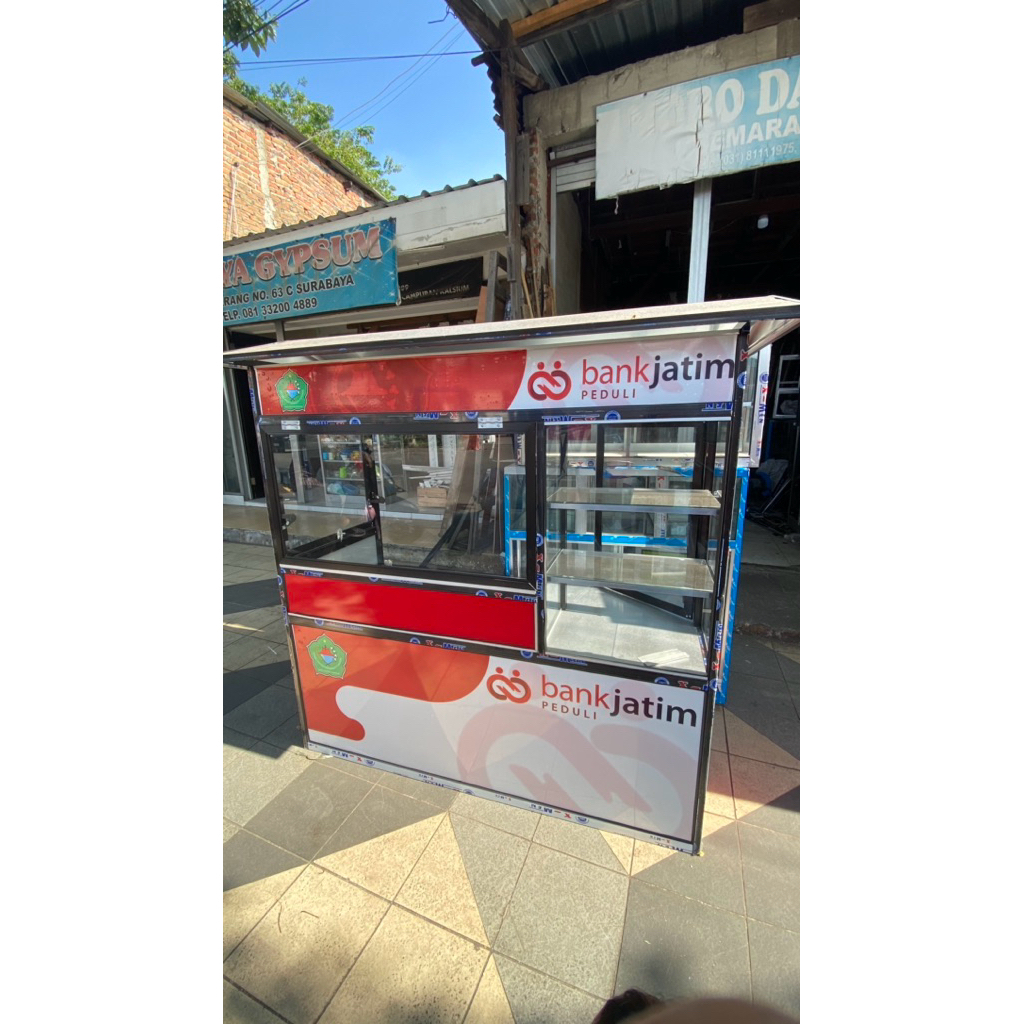 Rombong dorong aluminium bank jatim