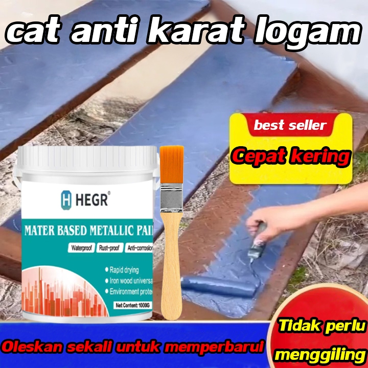 【Tahan 5 Tahun】Cat Anti Karat Besi & Logam- Formula Nano Epoxy, Tahan Air Laut & Cuaca Ekstrem, 1KG 