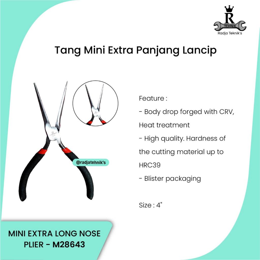 Maxpower Clapping Tools \ 4" Tang Mini Penjepit Pemotong \ Tang Mini Extra Panjang Lancip \ Maxpower
