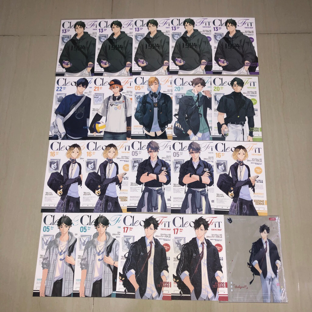 (Ready stock) HAIKYUU “Clean Fit” by ERUU fan merch CH photocard postcard clear card PVC acrylic key
