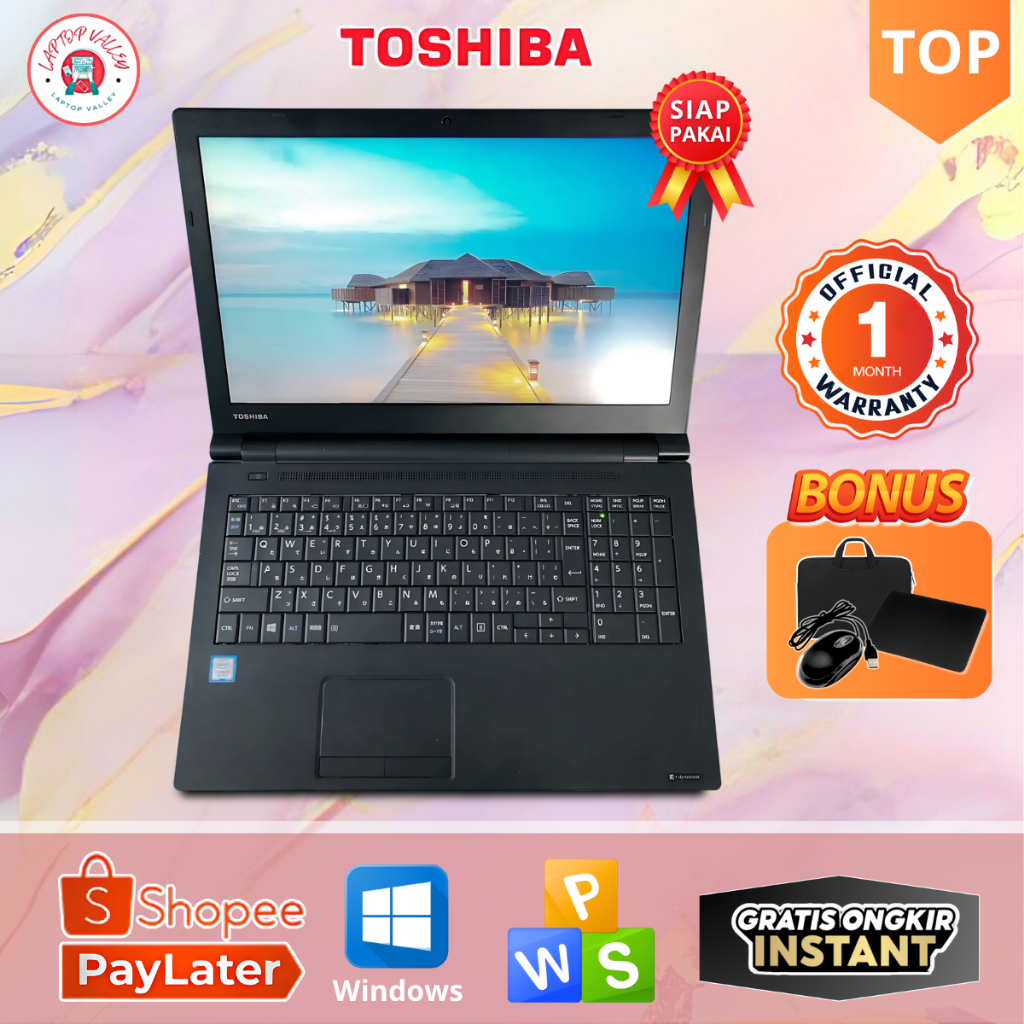 Laptop Toshiba Dynabook B65 Core i3/i5 Gen 6/7 - Layar 15,6 Inch - MURAH BERKUALITAS DAN BERGARANSI 