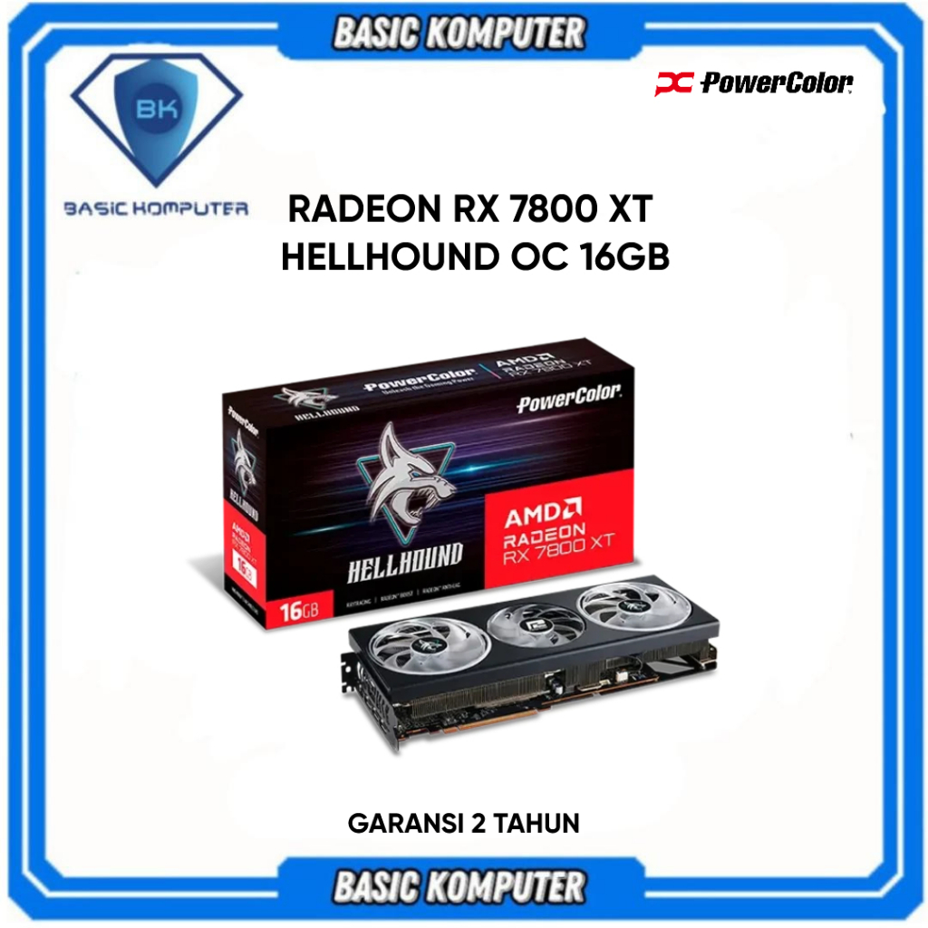 VGA POWERCOLOR AMD RADEON RX 7800 XT HELLHOUND OC 16GB GDDR6 RX 7800XT