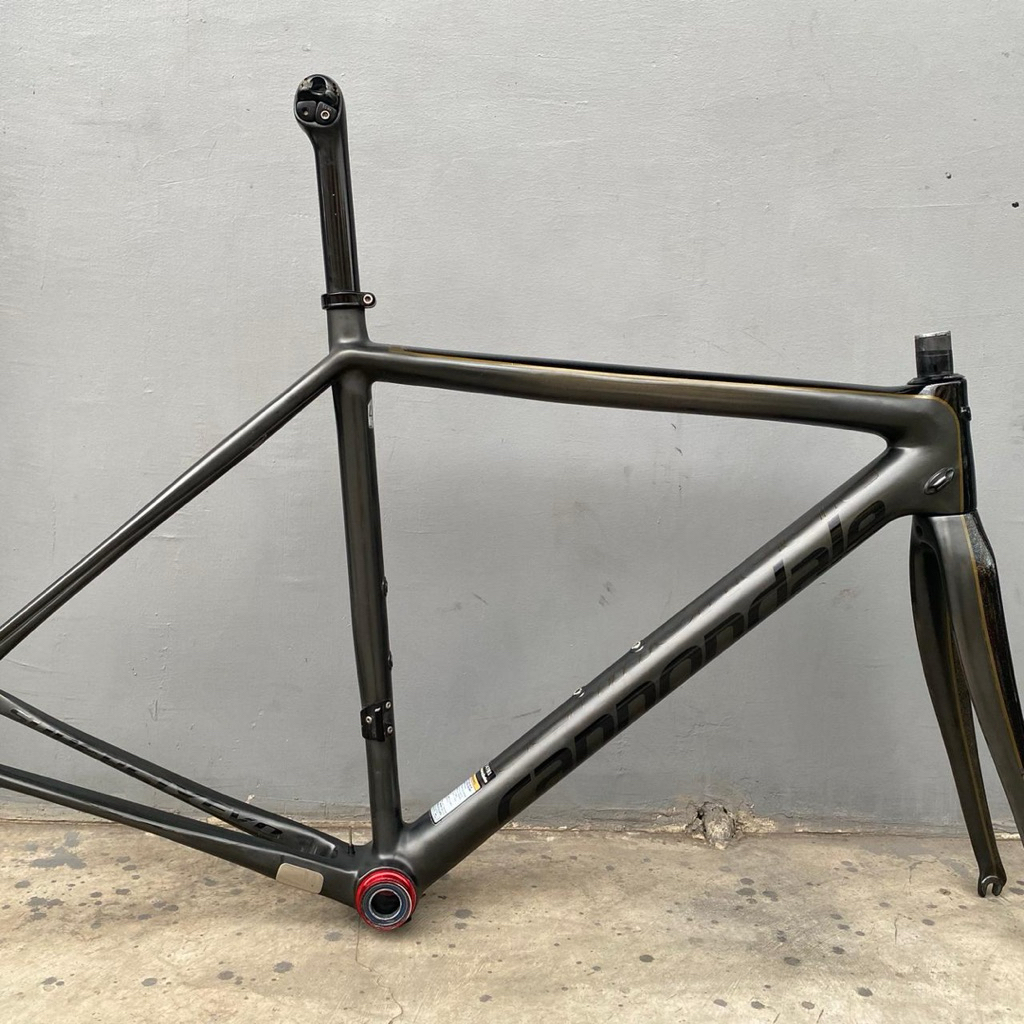 Frameset Sepeda Roadbike RB Balap Cannondale Supersix Evo Size 48 Carbon Rims Brake