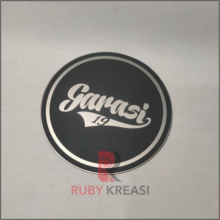 

label plat nama logo stainless
