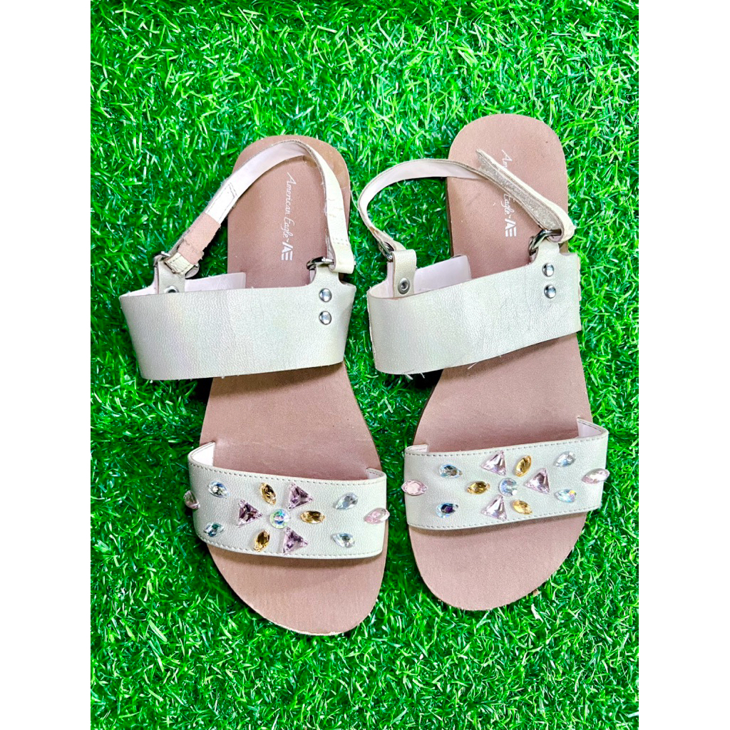 Sepatu Sandal Anak Perempuan Original American Eagle Broken White Size 3 Preloved