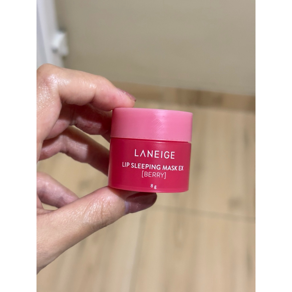(exp 11/2027) preloved isi 90% lebih Laneige lip sleeping mask ex BERRY 8gr pelembap bibir pink skin
