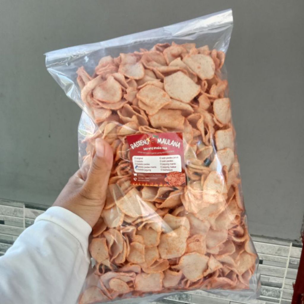 

Basreng keripik 500gr | original balado pedas asin jeruk jagung manis | Basreng kriuk basreng tipis basreng kripik
