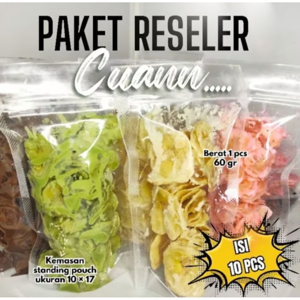

keripik pisang paket resseler isi 10 pcs
