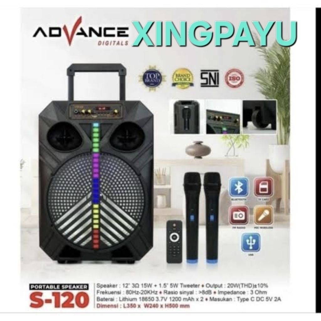 Speaker Portable  Bluetooth Advance S120
