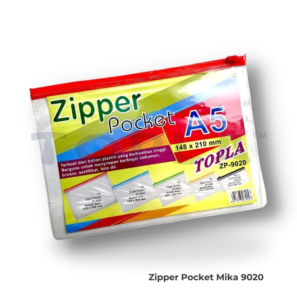 

map zipper pocket mika A5 per lusin #