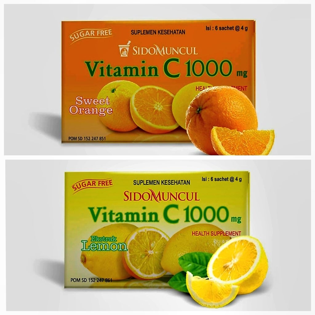

Sidomuncul Vitamin C1000 Rasa ( Lemon dan Jeruk )