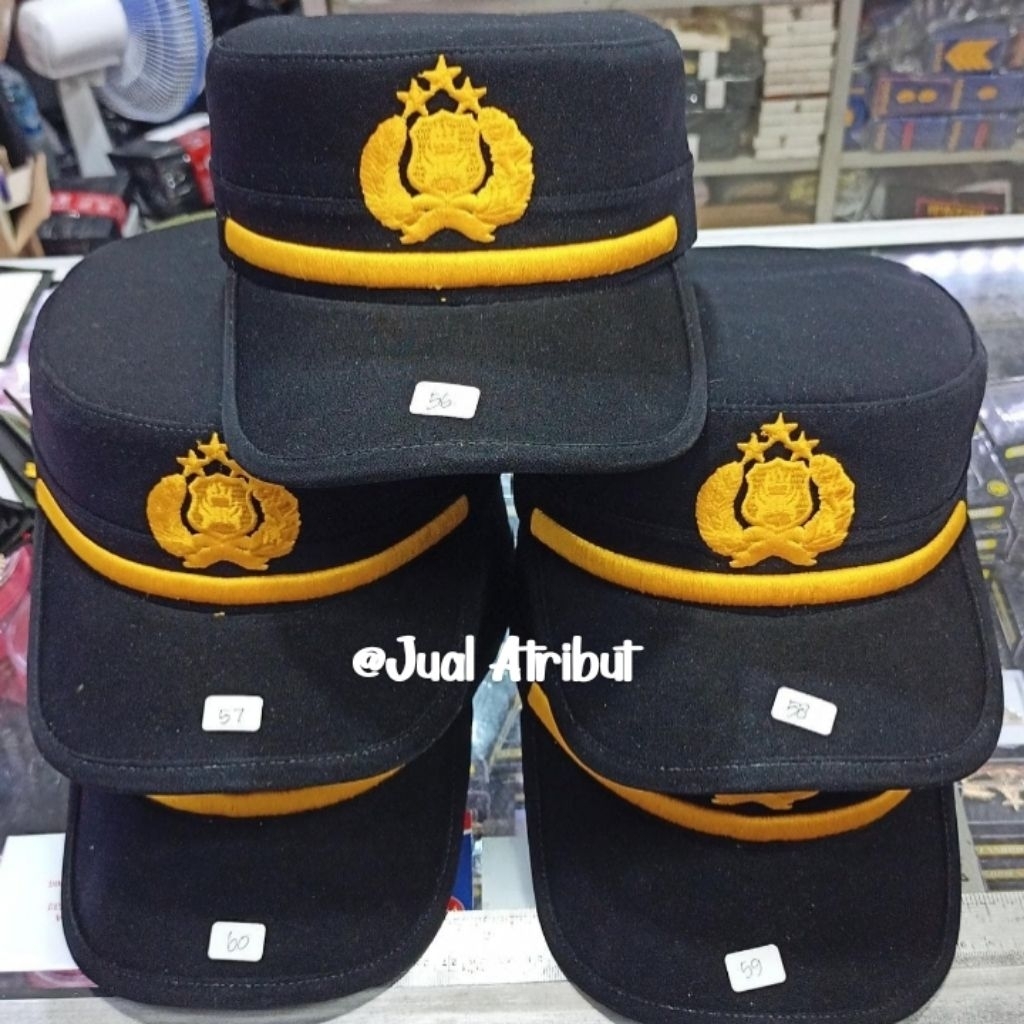 Pilkep / Field cap POLRI Bintara/ PAMA Topi Lapangan POLRI