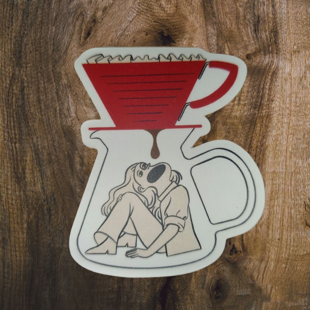 

FROM JULY Coffee Addict Vinyl Sticker / sticker kopi outdoor laptop film movie series lucu tumbler koper helm waterproof