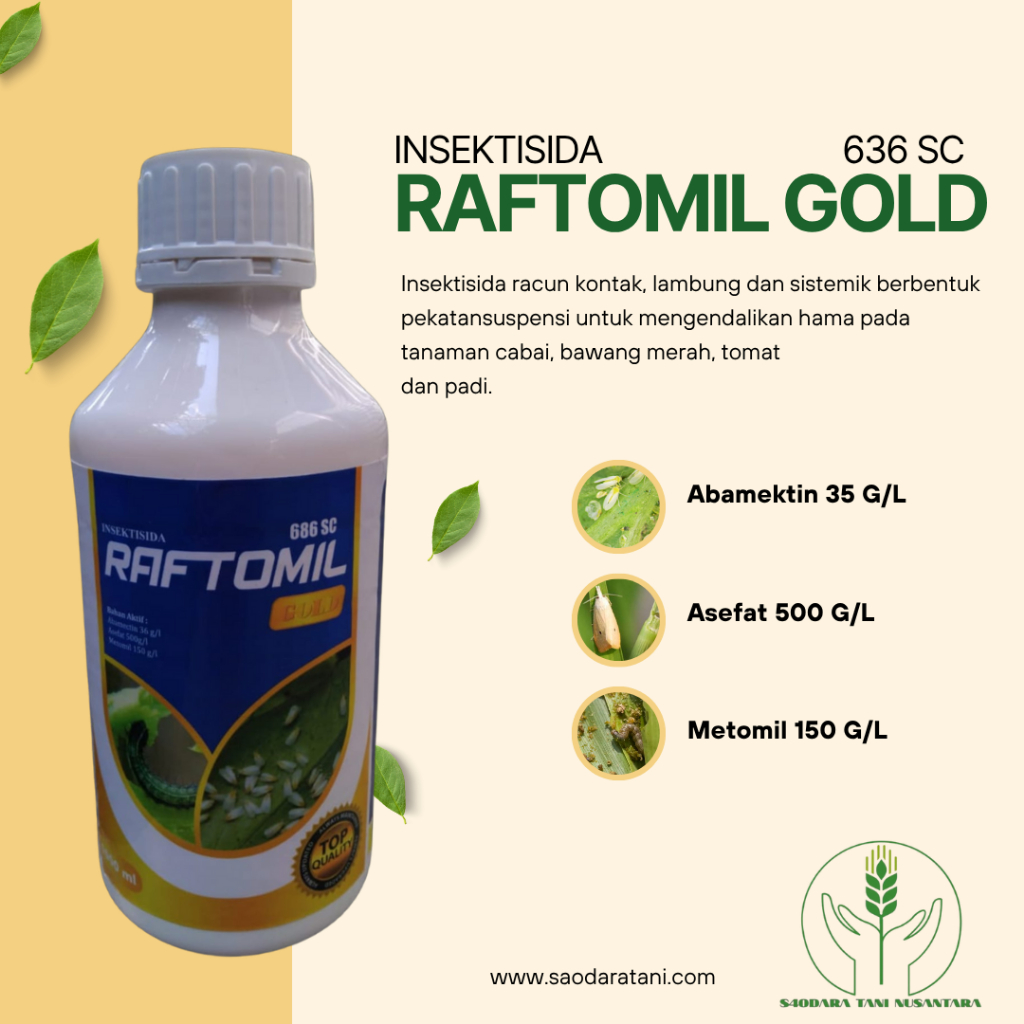 Insektisida RAFTOMIL GOLD 1 LITER KEMASAN PROMO BELI 3 GRATIS 1