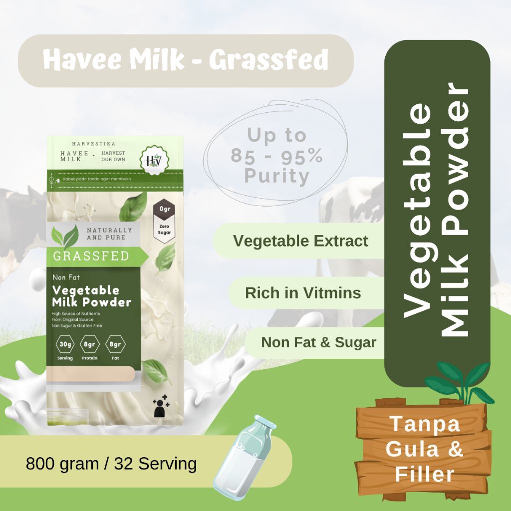 

Havee Milk Grassfed Vegetable Milk Non Fat Powder - Susu Sayuran Murni