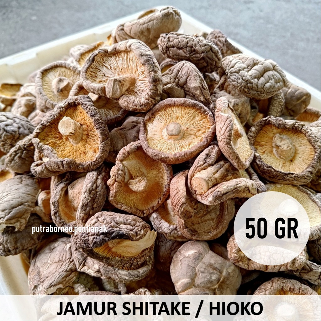 

TORUPA Jamur Shitake Kering 50 gr / Jamur Hioko Kering / Dried Mushroom Sitake Sintake Shiitake