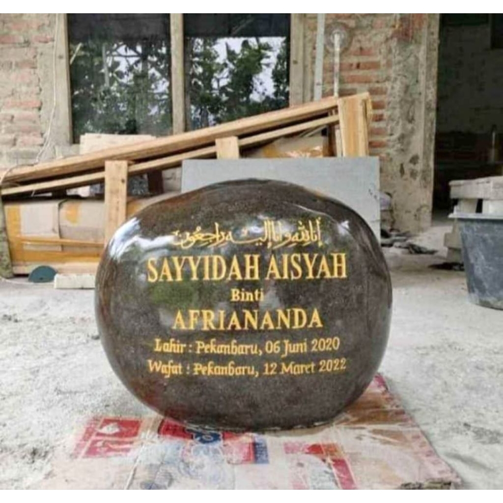 nisan makam batu alam full poles