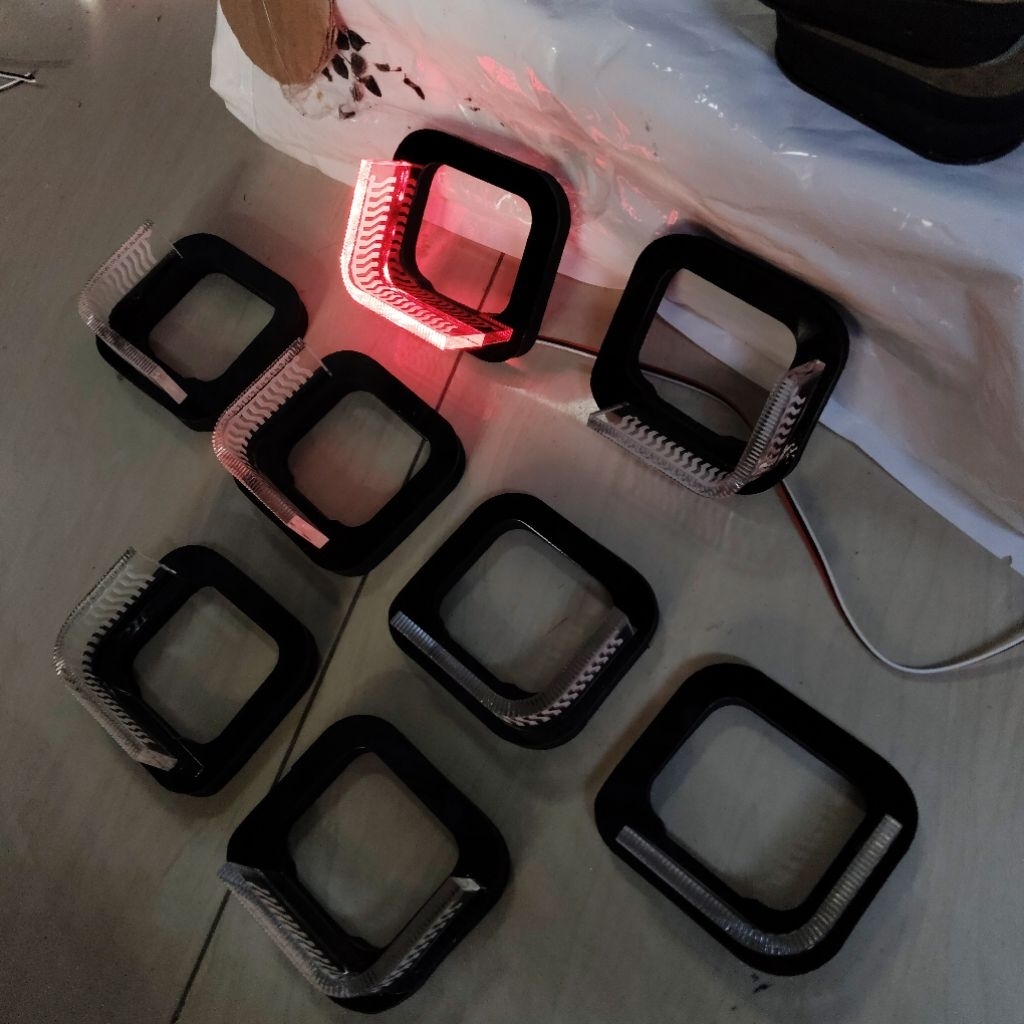 Shrout L Metrix 1,5inc universal biled metrik Led RGB suport apk 210 mode yang berbeda-beda