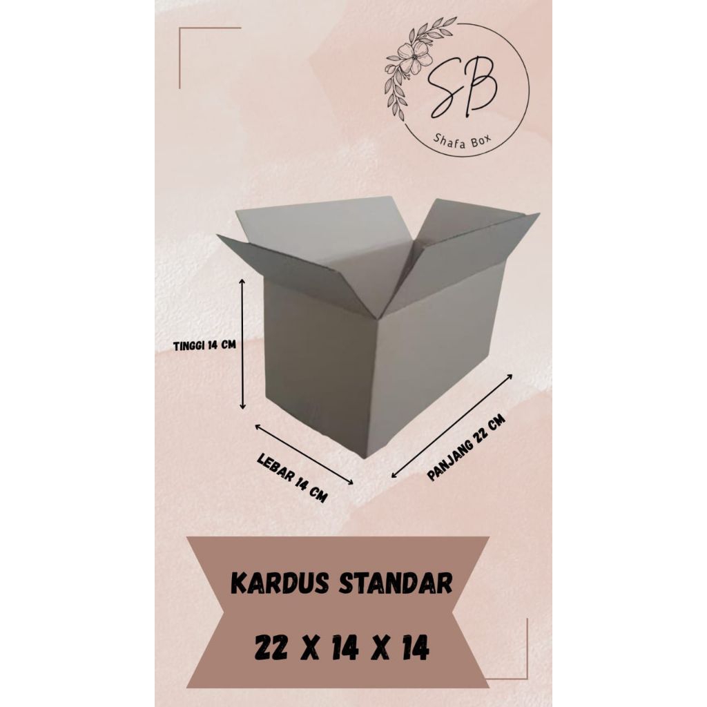 

Kardus Standar Box 22x14x14cm Kardus Packing
