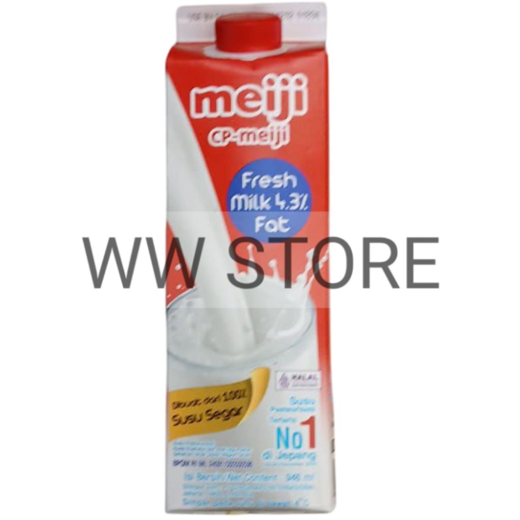 

Susu Pasteurisasi segar Thailand halal MUI CP - meiji Pasteurized & Homogenized Fresh Milk 4.3% Fat 946ml