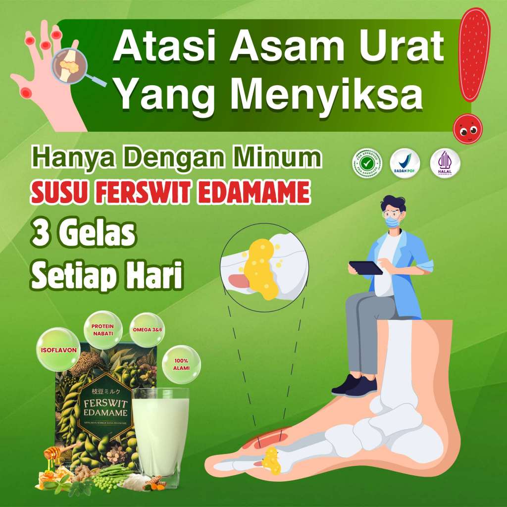 

wadistroalip Khusus Sakit Asam Urat Ferswit Susu Bubuk Edamame Jepang Asli. TERBUKTI !