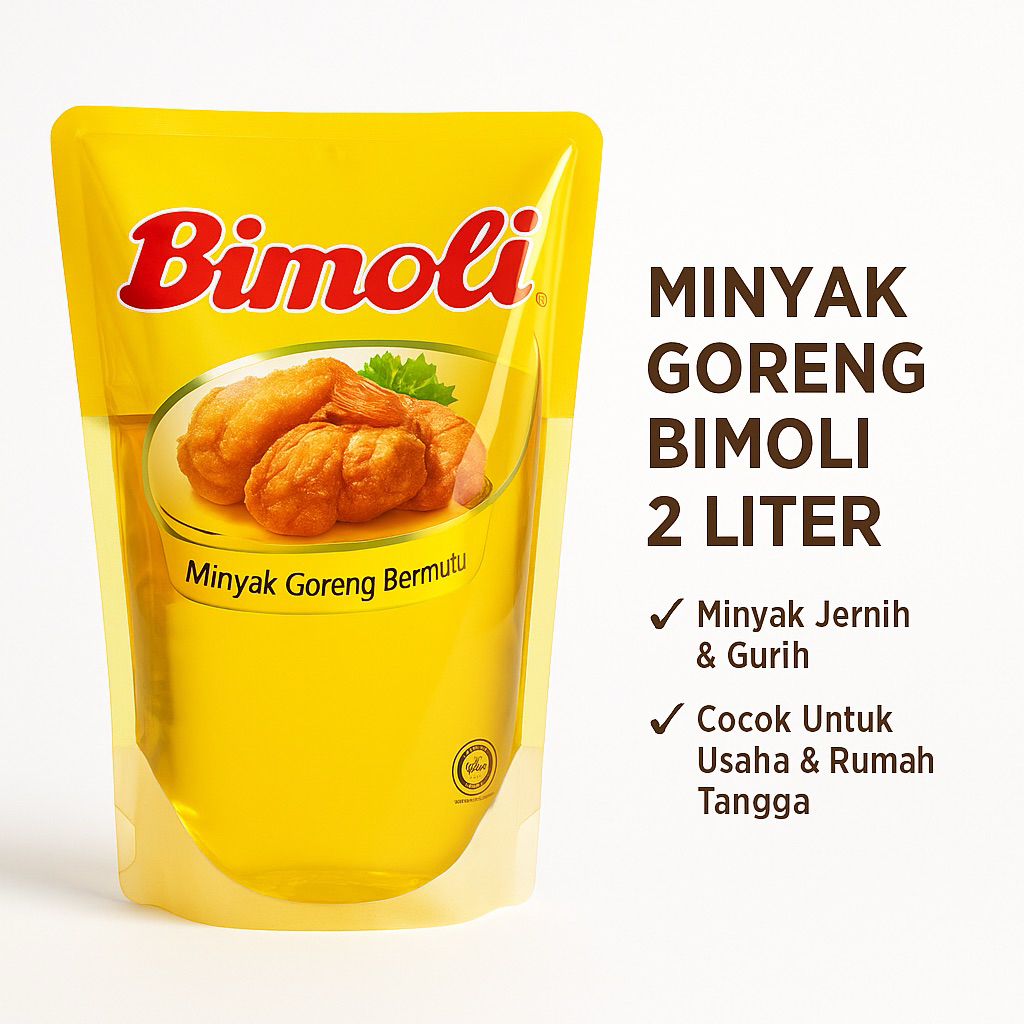 

Minyak Goreng Bimoli 2L | Minyak Jernih & Gurih | Cocok Untuk Usaha & Masakan Harian
