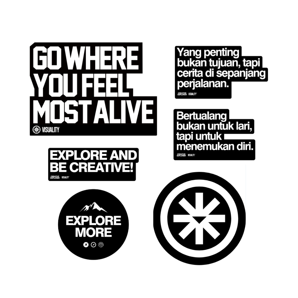 

Sticker Pack Travelling Visuality 1.0 | 6 Desain