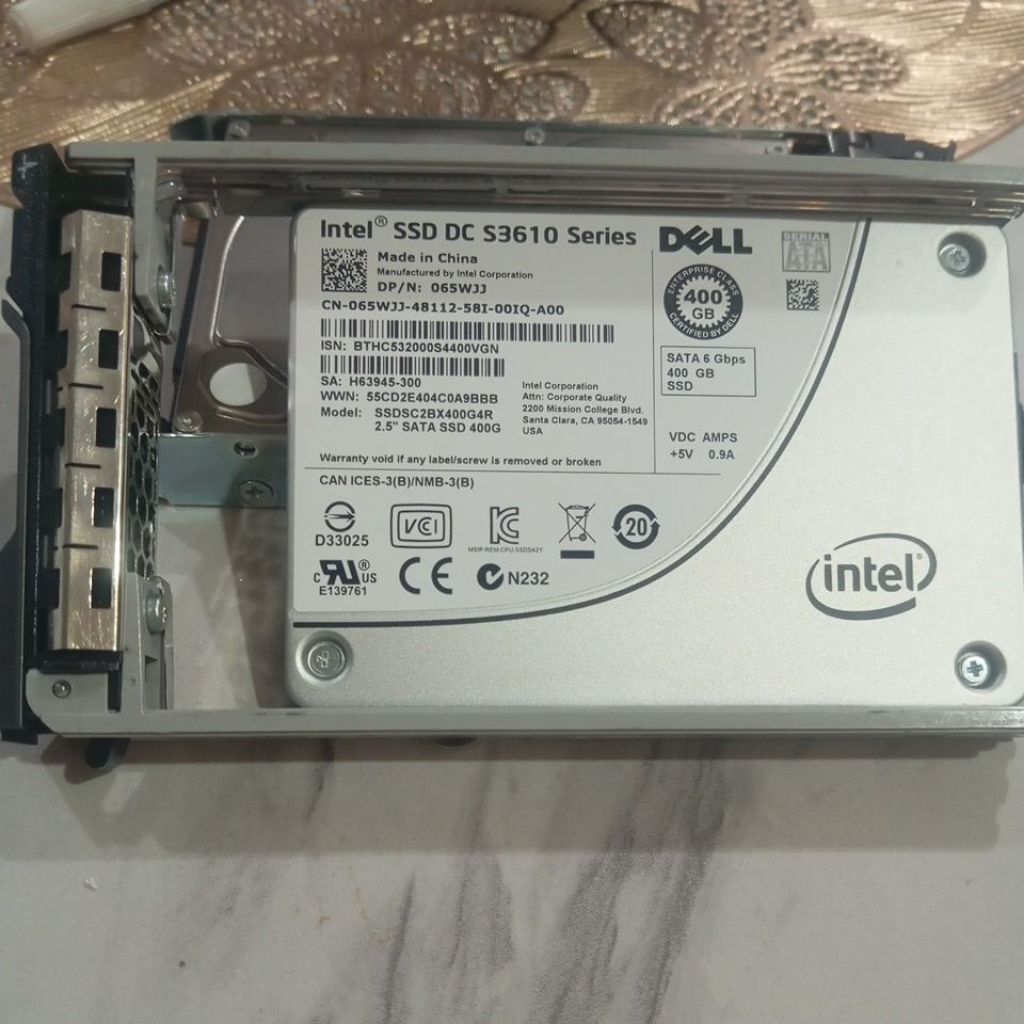 INTEL SSD DC S3610 SERIES DELL 400 GB STOK BARU
