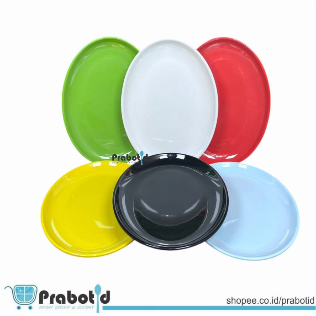 Piring Saji | Piring Set | Piring Melamin 1 Lusin | Piring Melamin Estetik | Piring Saji Melamin Ova