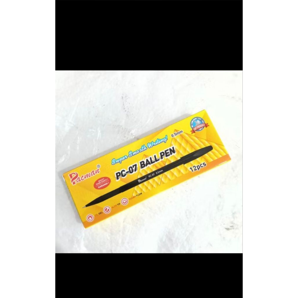 

Pulpen Pacman PC-07 Ball Pen - Pena Hitam [Isi 12 Pcs]